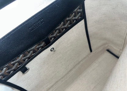 Goyard Goyardine Black Cisalpin Document Case Briefcase Travel Bag
