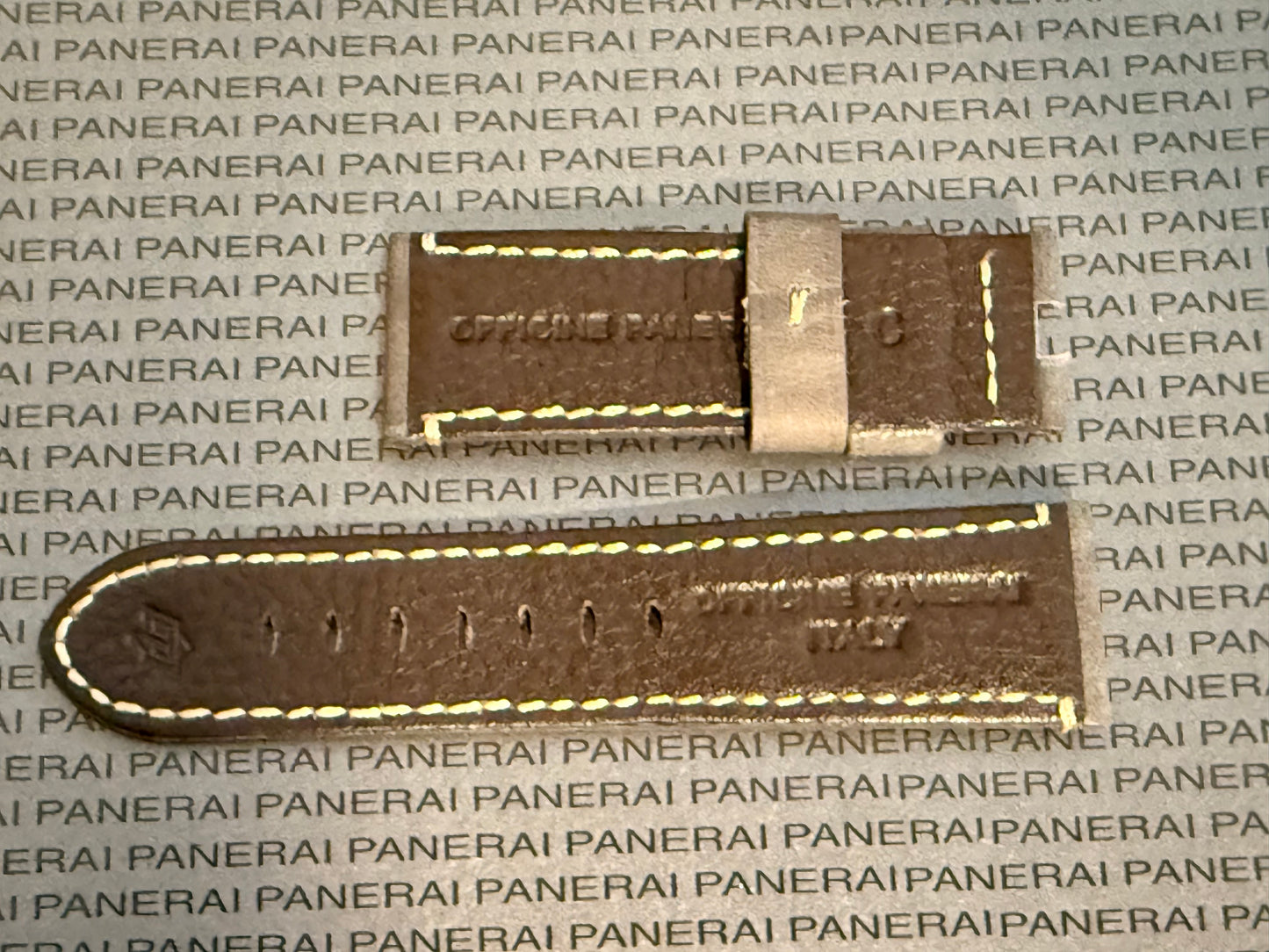 Panerai Gray Suede OEM Strap 24mm Lug for Deployant Buckle