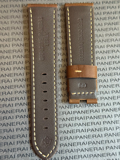 Panerai 24MM Dark Brown Assolutamente OEM Suede Strap  for Deployant Buckle XL Length (24/22MM)
