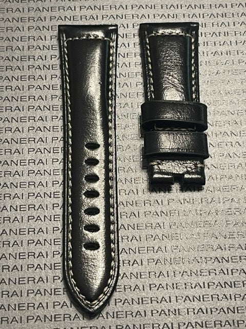 Panerai 26MM Black Calf Strap for Tang Buckle (26/22MM)