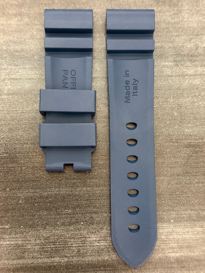 Panerai 22MM Navy Blue Rubber Accordion Tang Strap (22/20MM)
