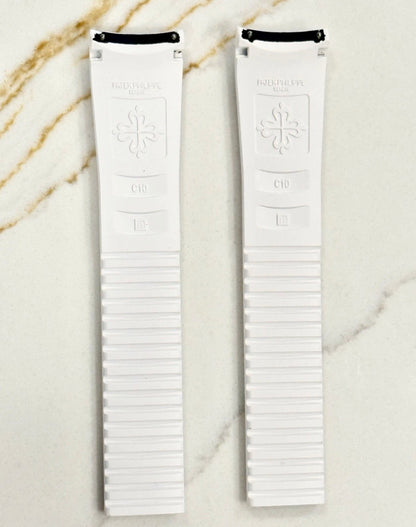 Patek Phillipe 21x18mm Uncut White Rubber Strap: 5167a, 5167r, 5164a, 5164r