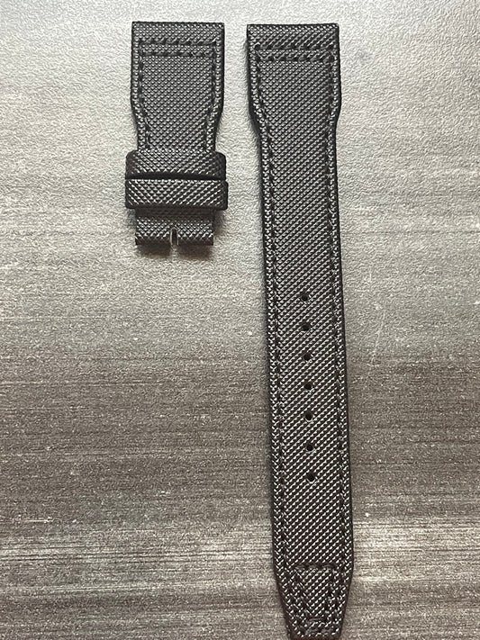 IWC 22/18MM Black Canvas  Strap for Deployant Clasp (Big Pilot Watch Strap)