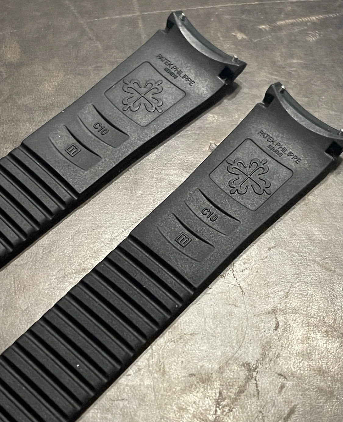 Patek Phillipe 21x18mm Uncut Black Rubber Strap: 5167a, 5167r, 5164a, 5164r