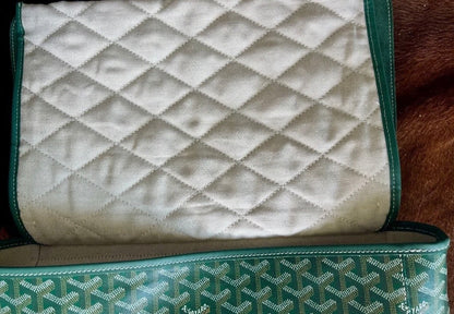 Goyard Green Goyardine Citadin Messenger Bag with Strap,  Briefcase