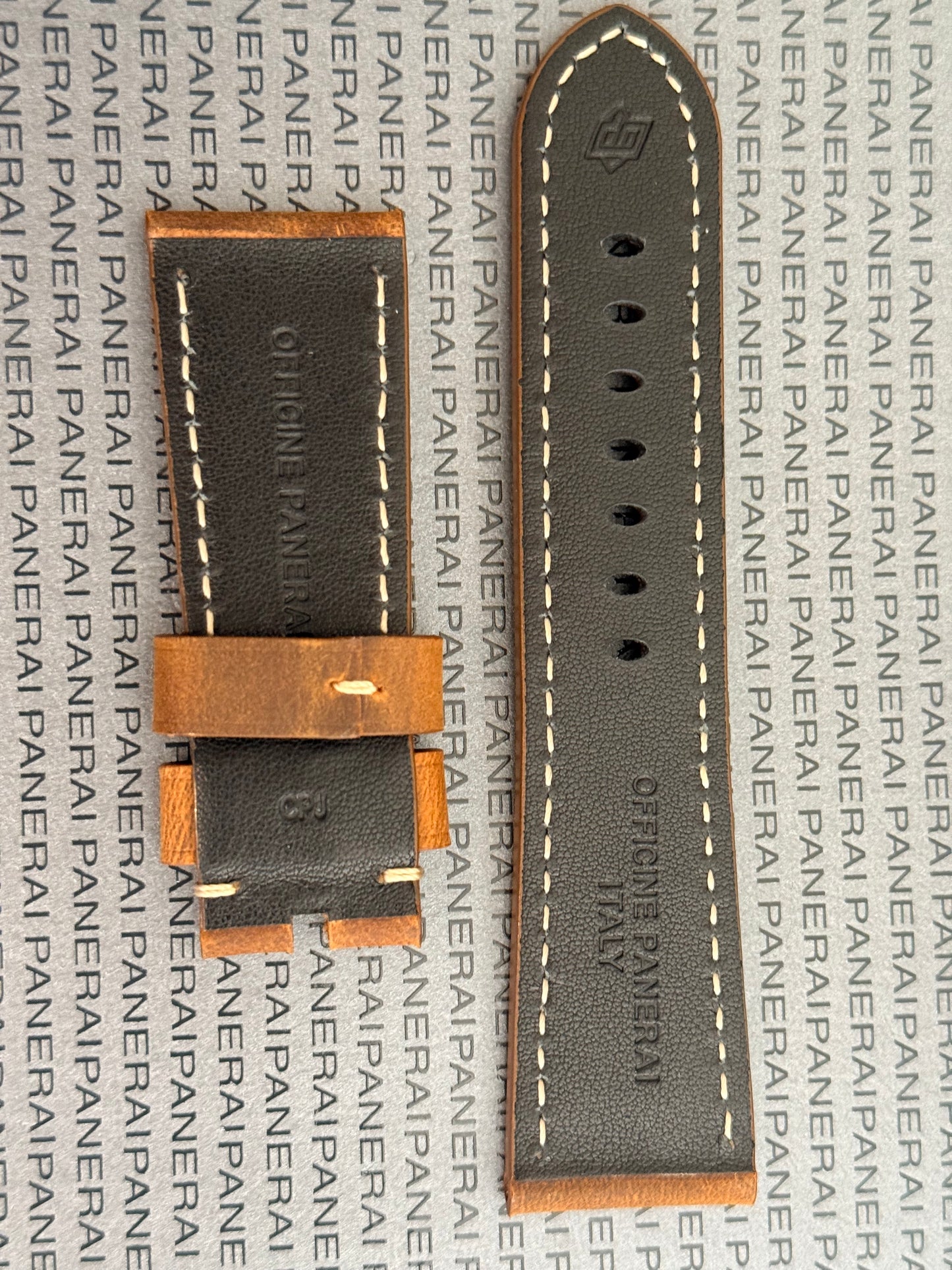 Panerai 26MM Brown Suede Strap for Tang Buckle (26/22MM)