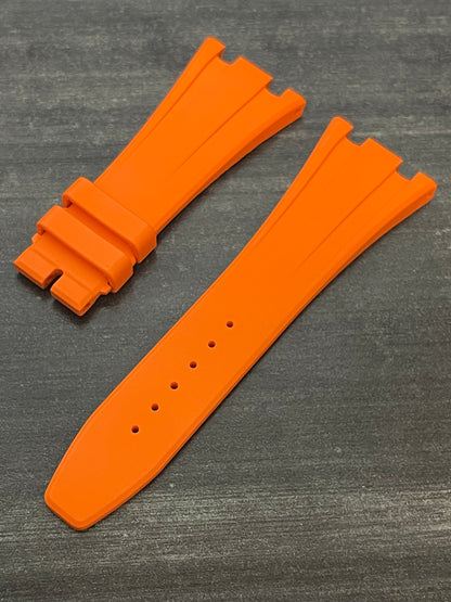 Audemars Piguet OEM Orange Rubber Deployant Strap 28x18MM - Royal Oak Offshore