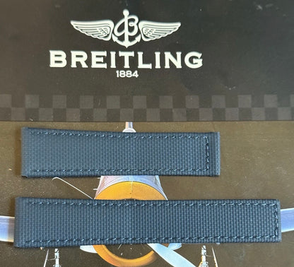 New Breitling Navy Canvas Deployant Strap 22-20MM strap Width 120/80MM Length