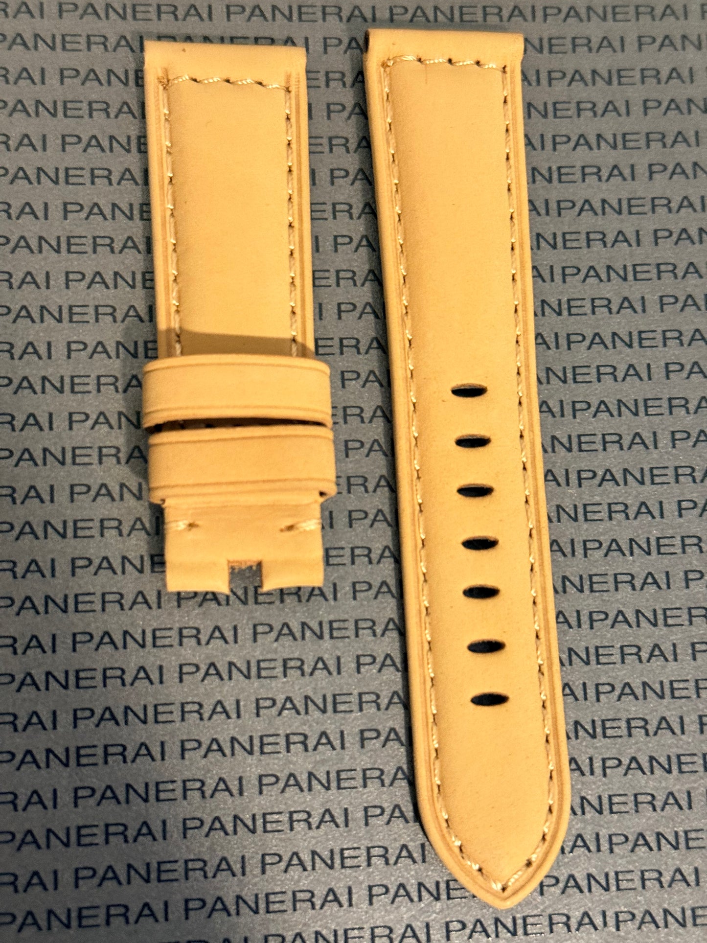Panerai 22MM Tan Suede OEM Tang Strap (22/20MM)