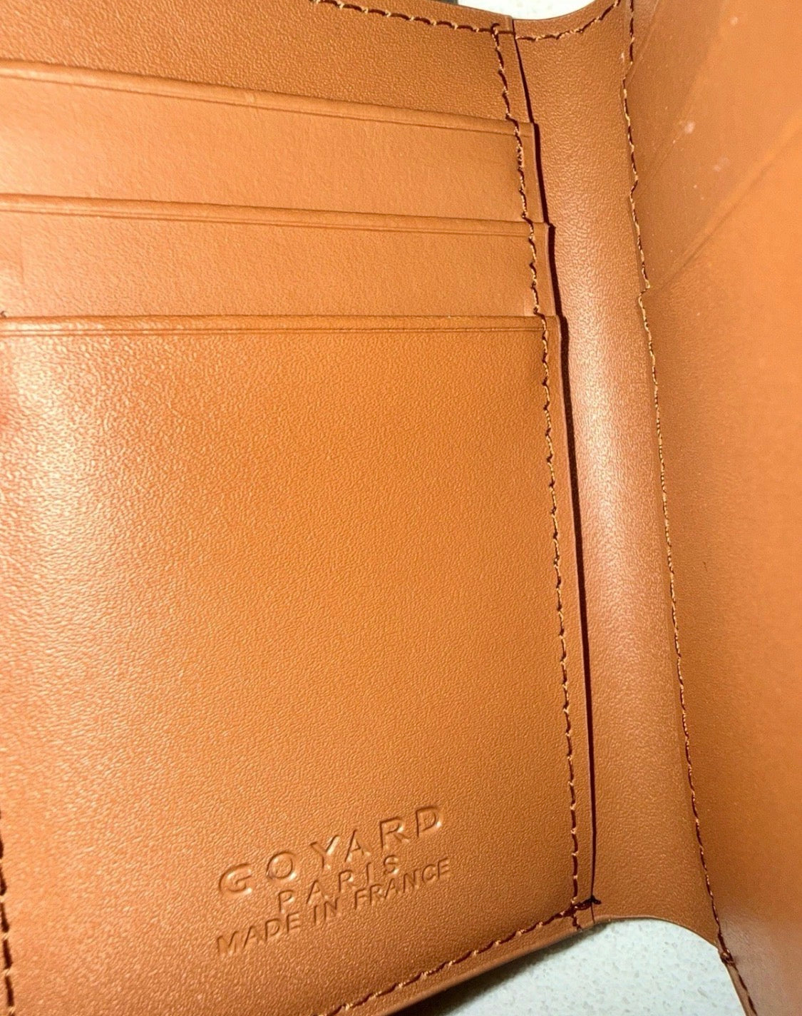 Goyard NIB Saint Pierre Card Wallet Retails $1,200 Black with Tan Inside