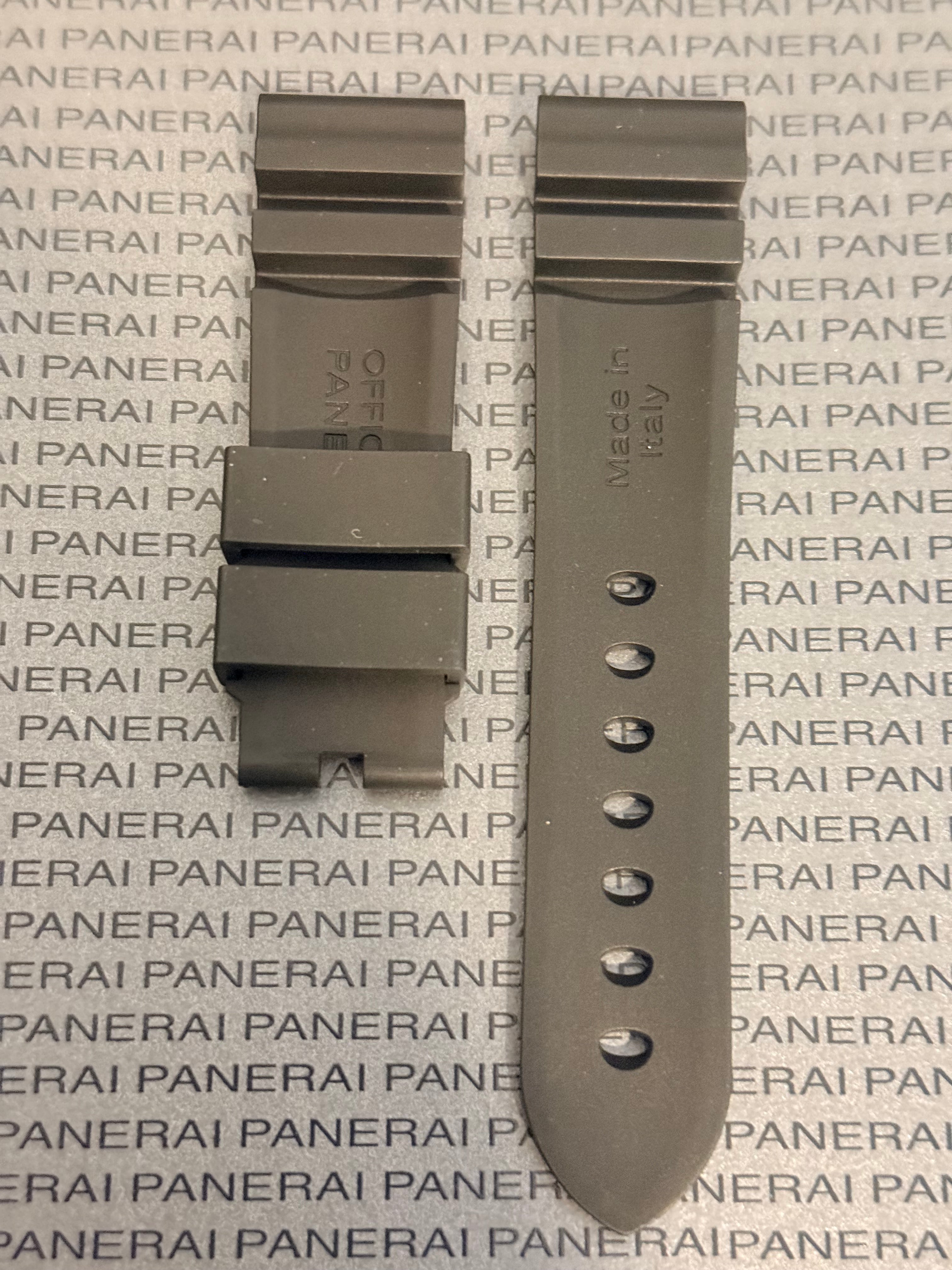 Panerai 22MM Black Rubber Strap - Fits 40 & 42MM Cases – Gift of