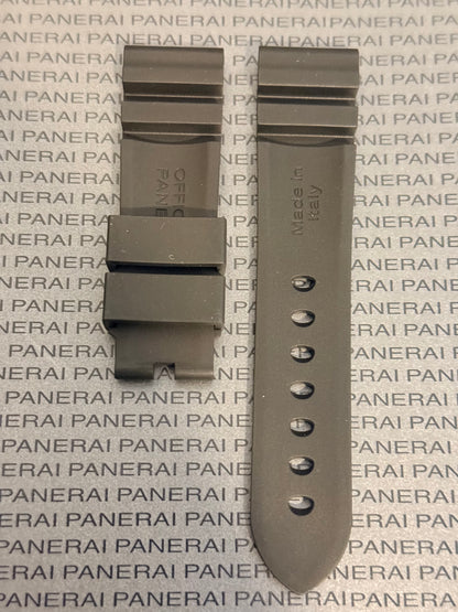Panerai 22MM Black Rubber Accordion Tang Strap (22/20MM)