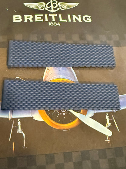 Breitling OEM Blue Mesh Rubber Strap for Deployment Clasp 22-20MM Sold Out at Boutiques
