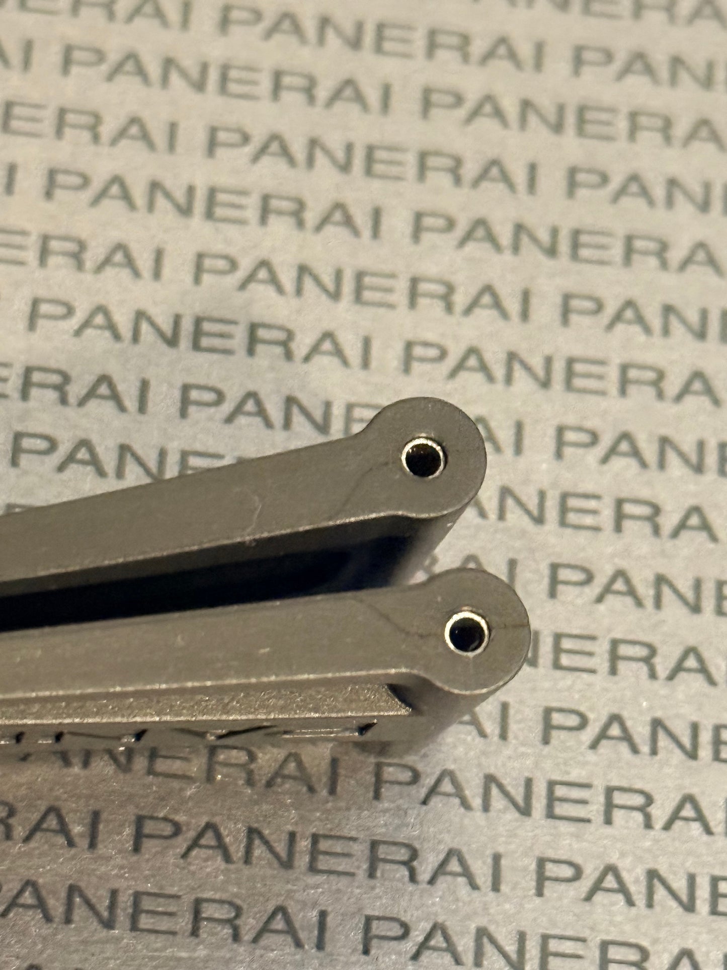 Panerai 24MM Black Rubber Caoutchouc Logo Deployant Strap XL Length (24/22MM)