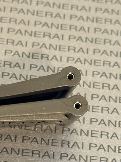 Panerai 24MM Black Rubber Caoutchouc Logo Deployant Strap XL Length (24/22MM)