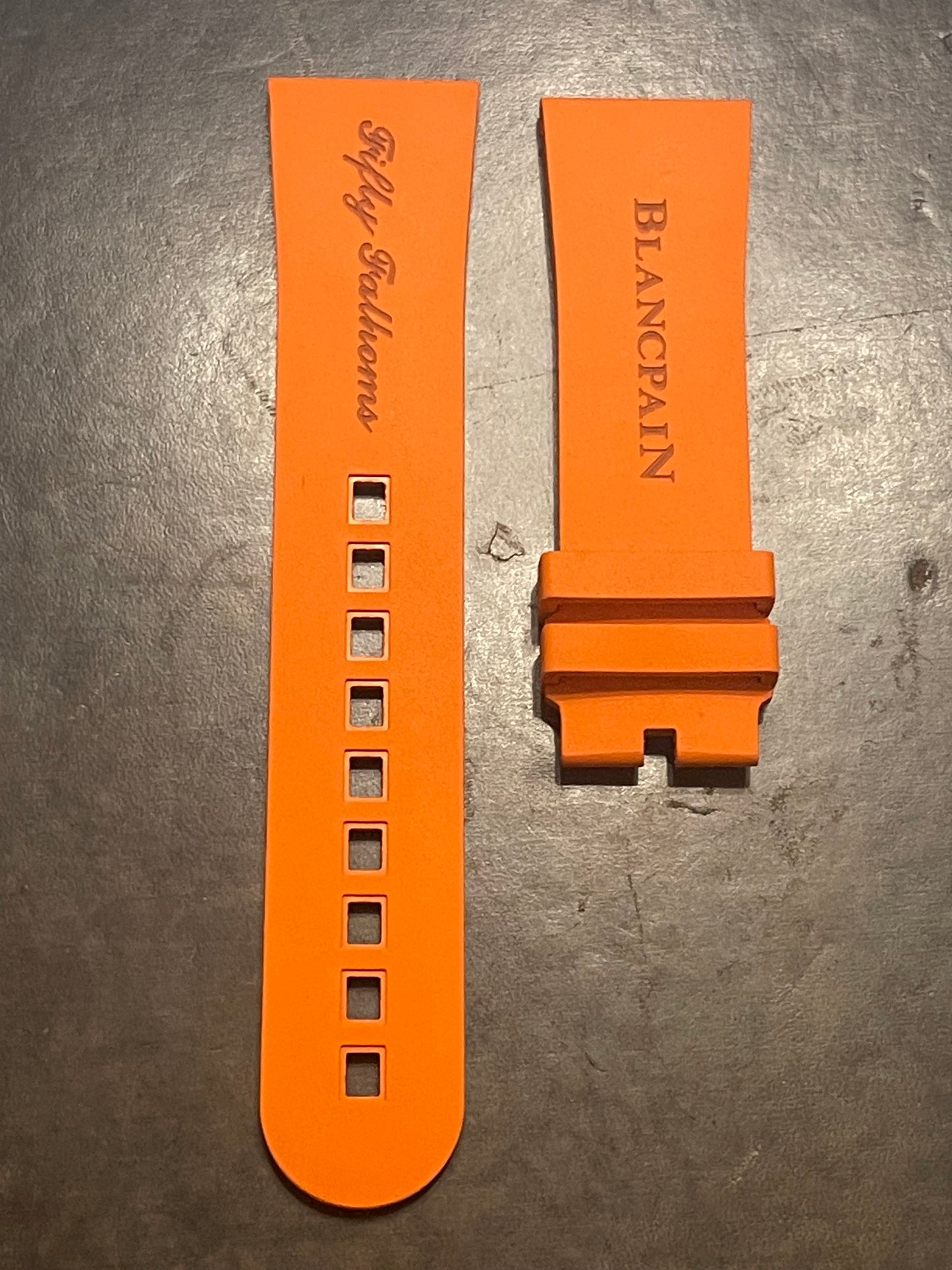 Blancpain OEM Fifty Fathoms Orange Rubber Strap 23 x 20