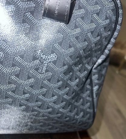 Goyard Boston 50 Gray Goyardine Travel Duffle Bag Unisex Soldout