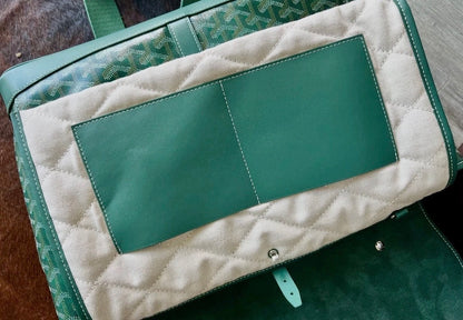 Goyard Green Goyardine Citadin Messenger Bag with Strap,  Briefcase