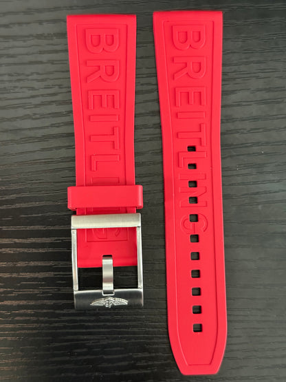 Breitling OEM 24MM Diver Pro Res Rubber Strap w/ OEM Tang Buckle