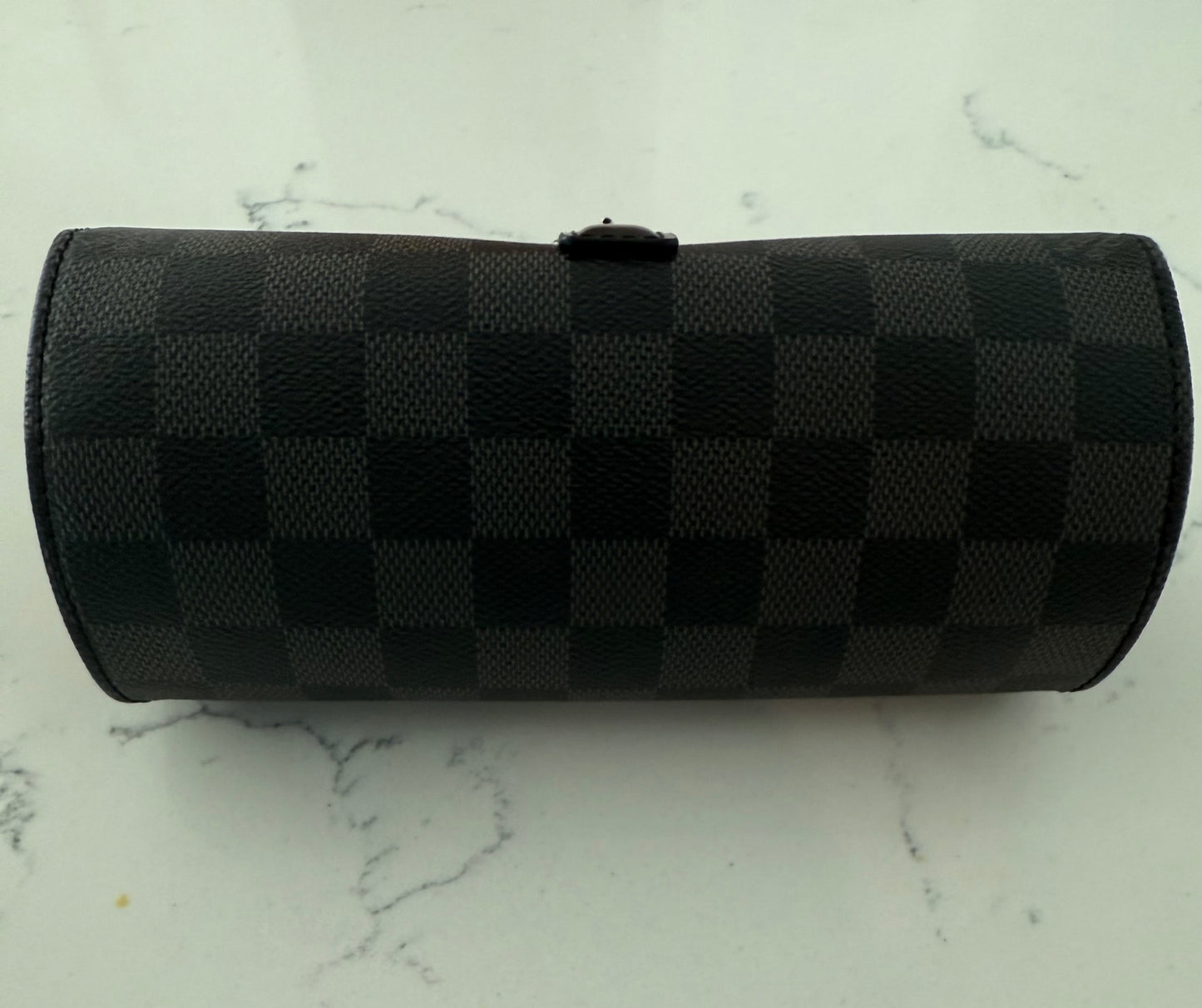 Louis Vuitton Damier Graphite  3 Watch Case N41137 Retails $1,220