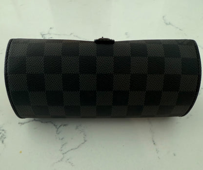 Louis Vuitton Damier Graphite  3 Watch Case N41137 Retails $1,220