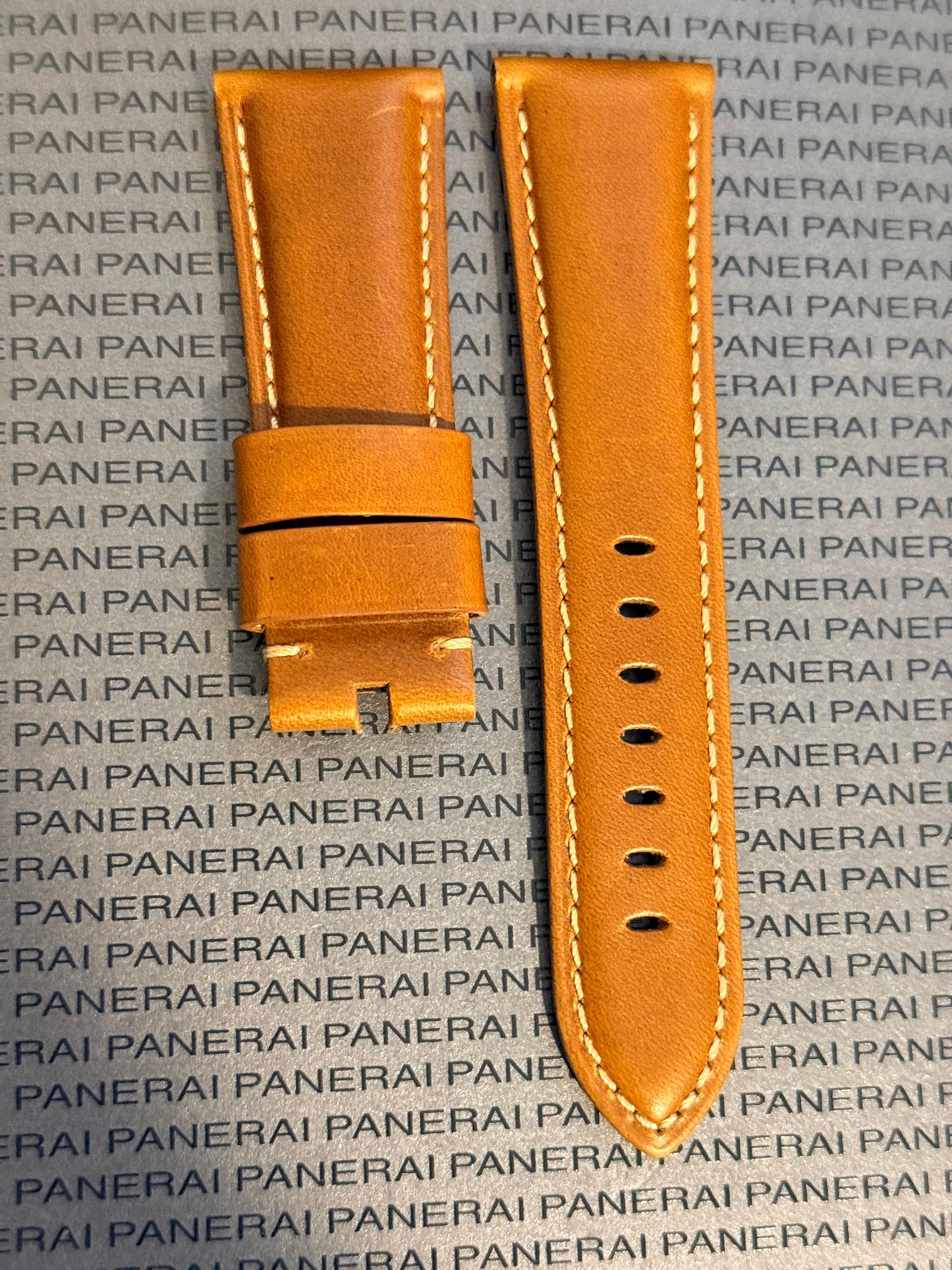 Panerai 26MM Brown Calf Strap for Tang Buckle (26/22MM)