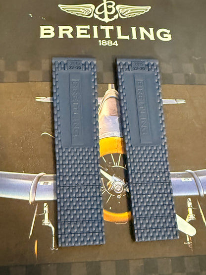 Breitling OEM Blue Mesh Rubber Strap for Deployment Clasp 22-20MM Sold Out at Boutiques