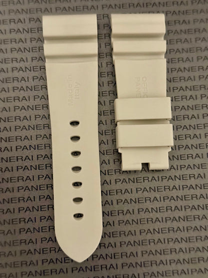 Panerai 26MM White Rubber Accordion Tang Strap (26/22MM)