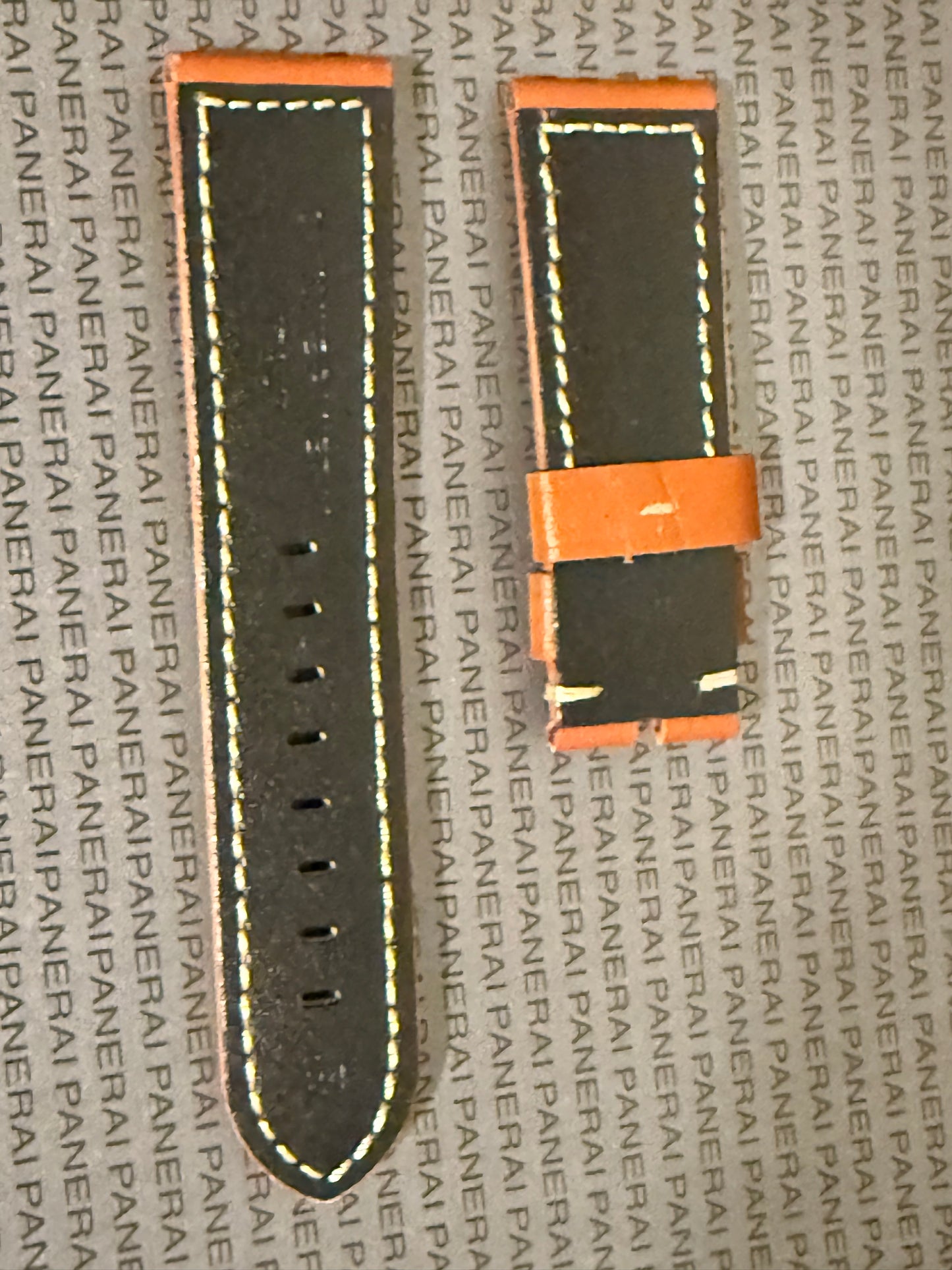 Panerai 24MM OEM Brown Calf Strap for Tang Buckle (24/22MM)