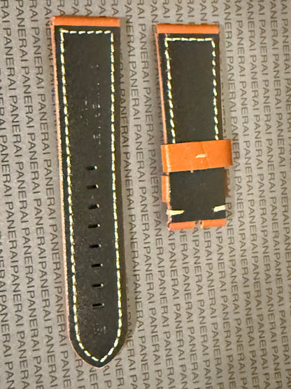 Panerai 24MM OEM Brown Calf Strap for Tang Buckle (24/22MM)