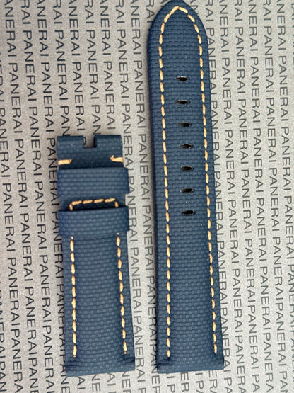 Panerai 22MM Blue Sailcloth OEM Tang Strap (22/20MM)