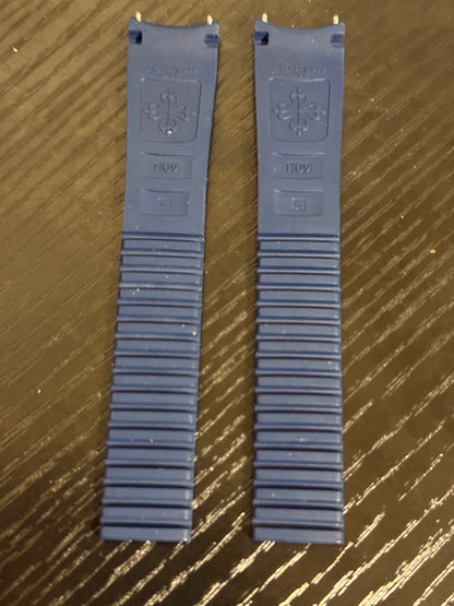 New Patek Philippe Aquanaut 19mm x 16mm Navy Blue Rubber Band Strap