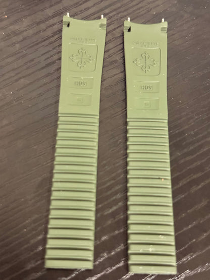 New Patek Philippe Aquanaut 19mm x 16mm Green Rubber Band Strap