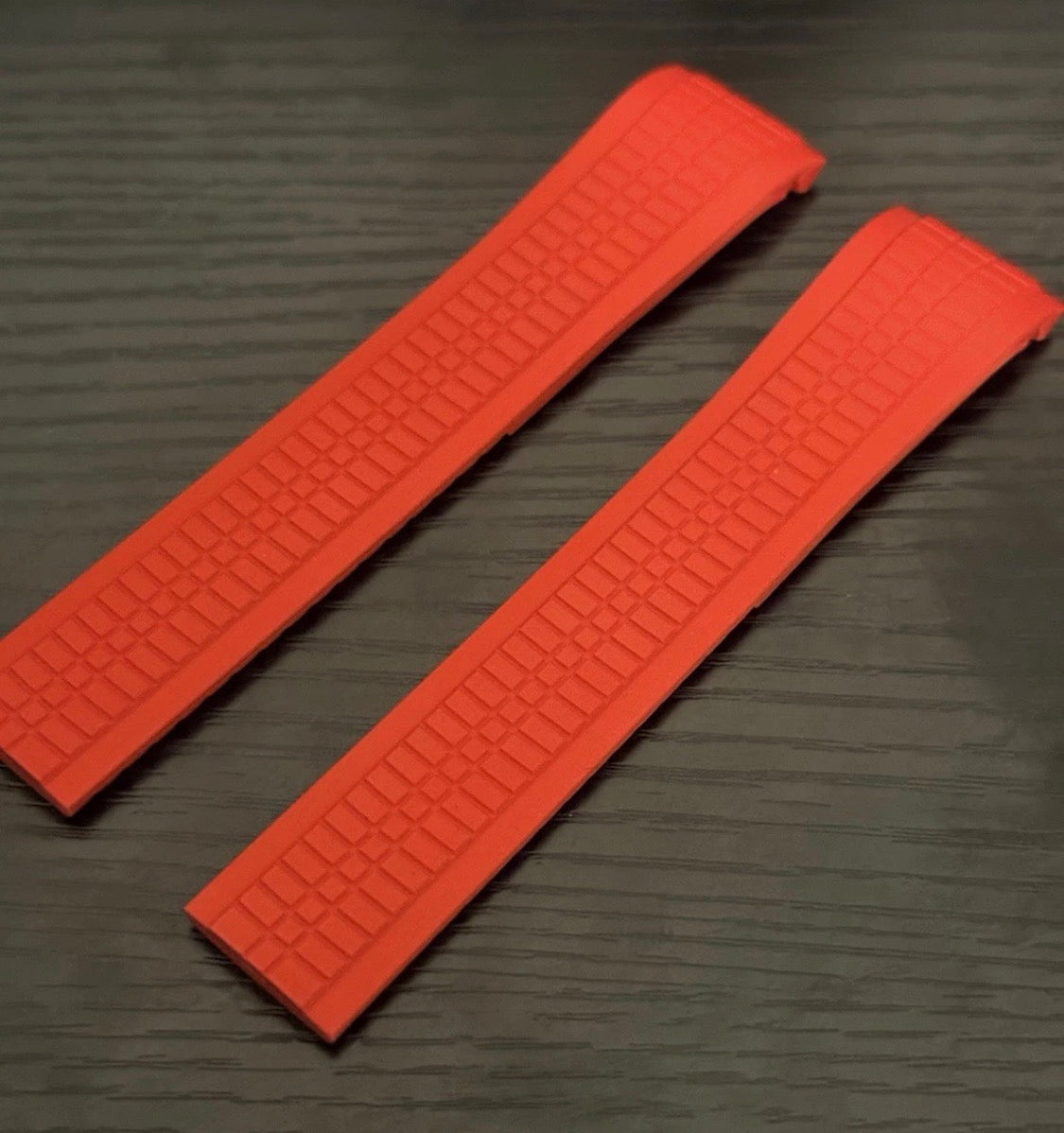 Patek Phillipe 21x18mm Uncut Red Rubber Strap: 5167a, 5167r, 5164a, 5164r