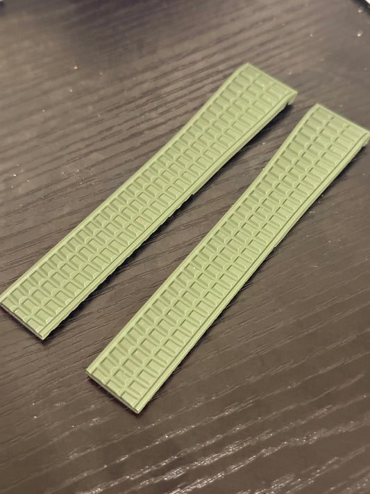 New Patek Philippe Aquanaut 19mm x 16mm Green Rubber Band Strap