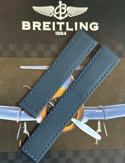 New Breitling Navy Canvas Deployant Strap 22-20MM strap Width 120/80MM Length