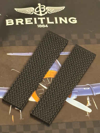 Breitling OEM Black Mesh Rubber Strap for Deployment Clasp 22-20MM Sold Out at Boutiques