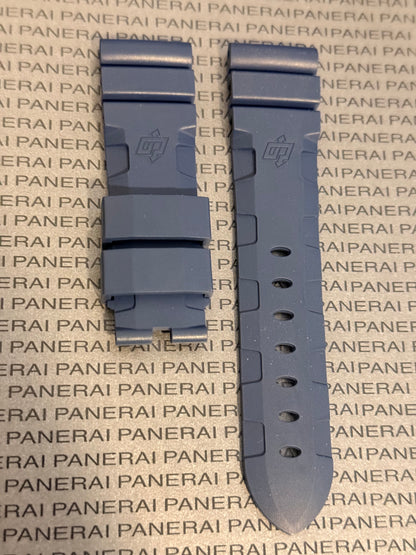 Panerai 22MM Navy Blue Rubber Accordion Tang Strap (22/20MM)
