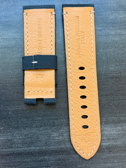 Panerai Blue Suede OEM Strap 24mm Lug for Deployant Buckle