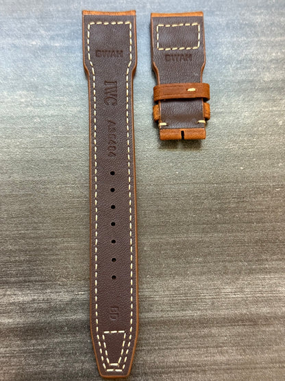 IWC 22/18MM Brown Suede Strap for Deployant Clasp (Big Pilot Strap)