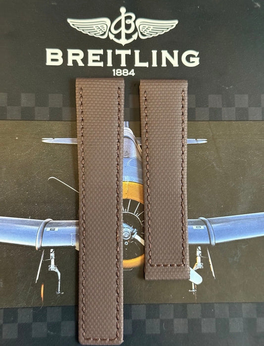 New Breitling Brown Canvas Deployant Strap 22-20MM strap Width 120/80MM Length