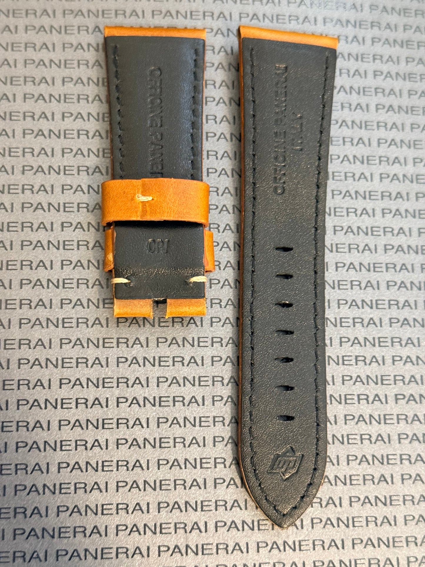 Panerai 26MM Brown Calf Strap for Tang Buckle (26/22MM)