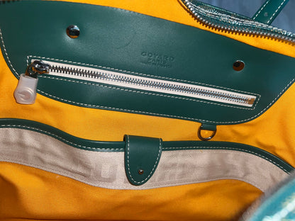 Goyard Goyardine Green Ambassade MM Business Travel Briefcase