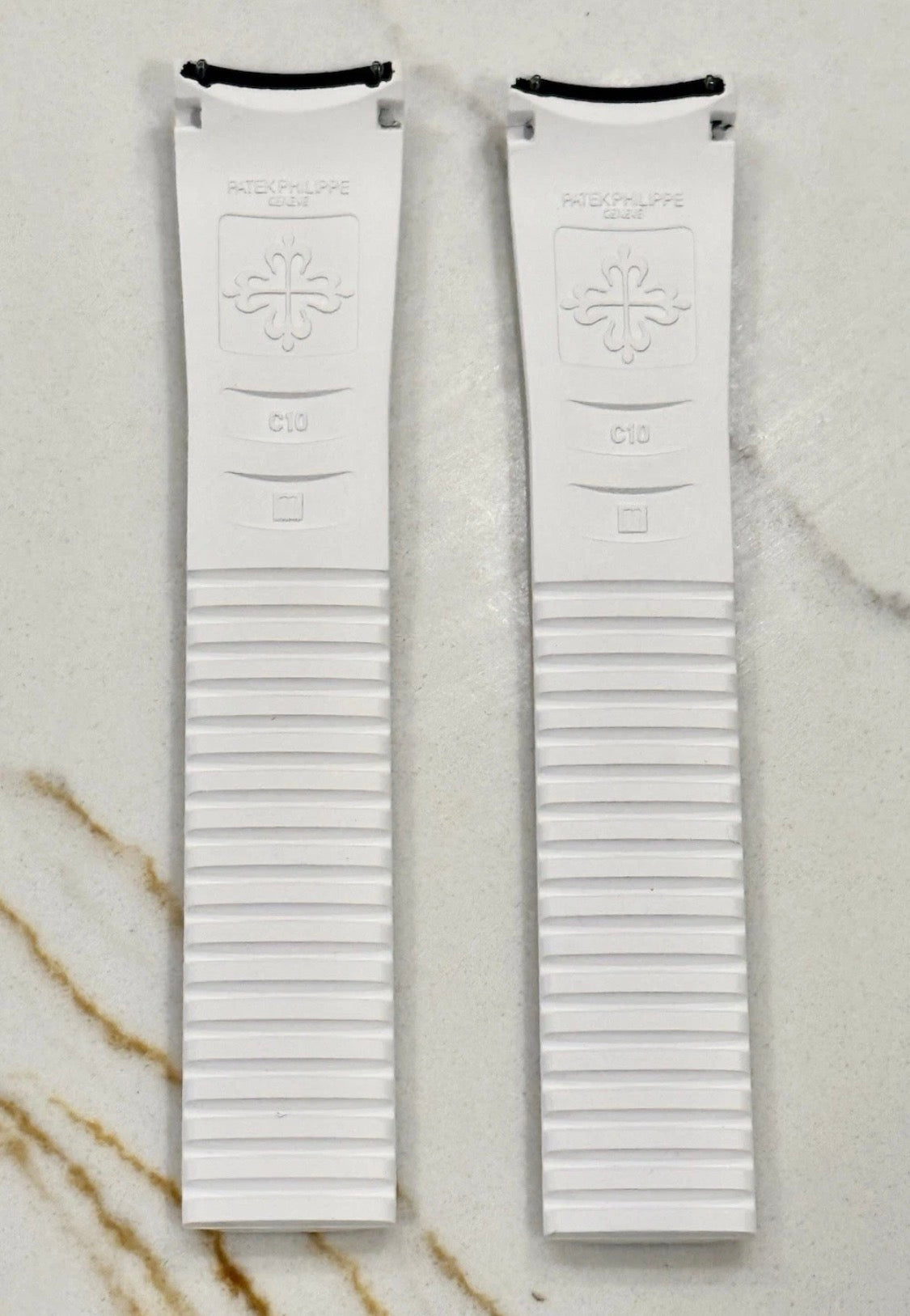 Patek Phillipe 21x18mm Uncut White Rubber Strap: 5167a, 5167r, 5164a, 5164r