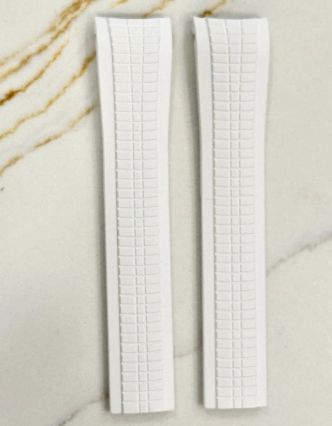Patek Phillipe 21x18mm Uncut White Rubber Strap: 5167a, 5167r, 5164a, 5164r