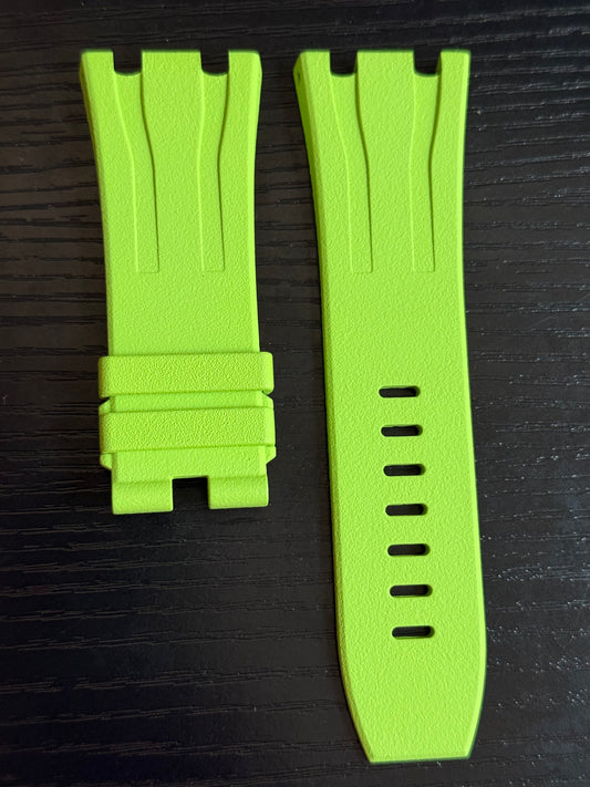 Audemars Piguet OEM Lime Green Rubber Tang Strap 30x24MM for 44MM ROO