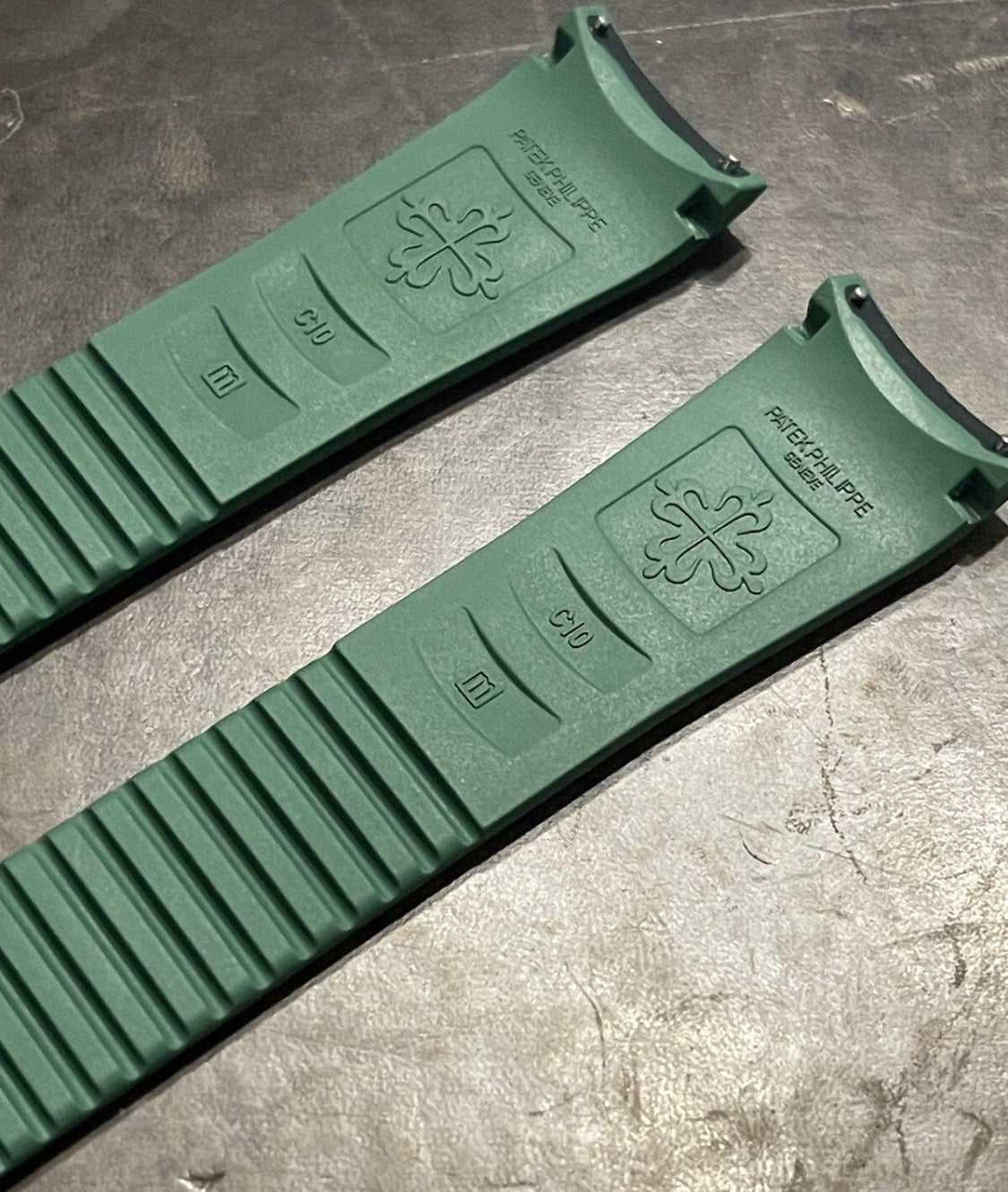 Patek Phillipe 21x18mm Uncut Green Rubber Strap: 5167a, 5167r, 5164a, 5164r