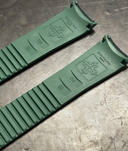 Patek Phillipe 21x18mm Uncut Green Rubber Strap: 5167a, 5167r, 5164a, 5164r