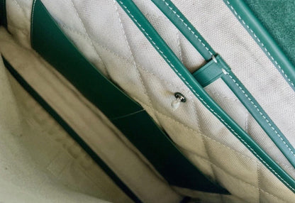 Goyard Green Goyardine Citadin Messenger Bag with Strap,  Briefcase
