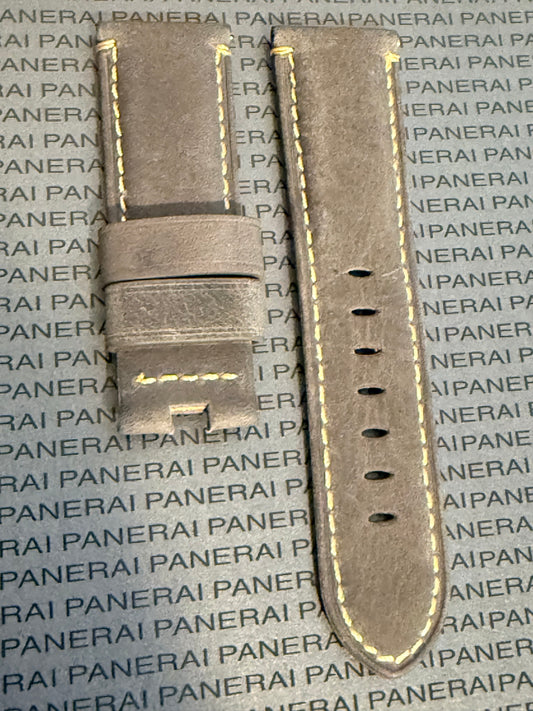 Panerai Gray Suede OEM Strap 24mm Lug for Deployant Buckle